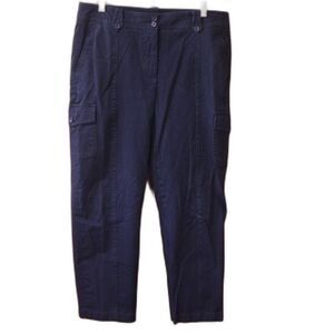 Talbots Black Cargo Pants Career Work Uniform Stretch Cotton Blend Size 12